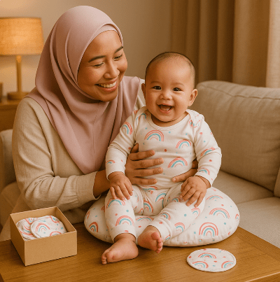 coussinet d'allaitement lavable tourmaline-mama-bebe-indonesie