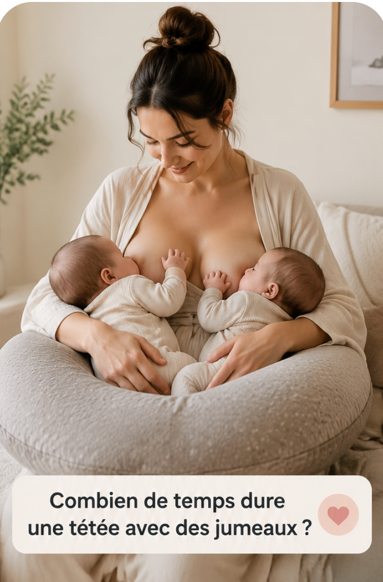 Combien de temps dure une tétée avec des jumeaux ?