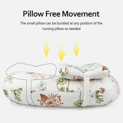 Nursing Pillow U-Shaped - Multifunctional with Removable, Machine Washable Cover - Waist & Neck Support for Breastfeeding
