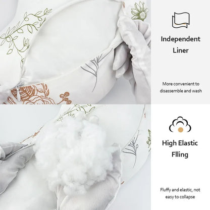 Nursing Pillow U-Shaped - Multifunctional with Removable, Machine Washable Cover - Waist & Neck Support for Breastfeeding