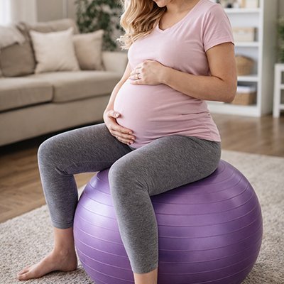Ballon de grossesse​ maman enceinte assise