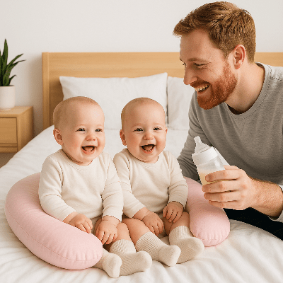 coussin-d-allaitement-jumeaux-papa-rose