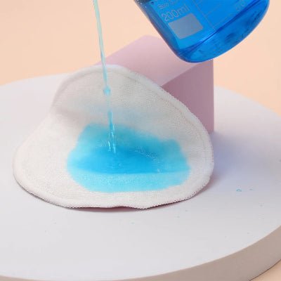 coussinets-d'allaitement lavables-Aigue-marine-test-eau