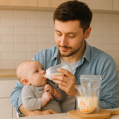 sac-a-congelation-lait-papa-bebe-boit