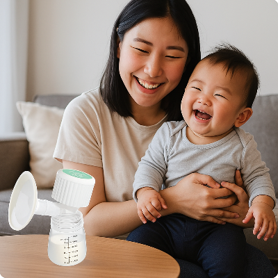 tire-lait-electrique-salvia-maman-chine-bebe-souriant