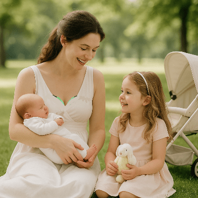 tire-lait-elecytrique-MONO-COQUE-VERT-maman-bebe-fille-parc