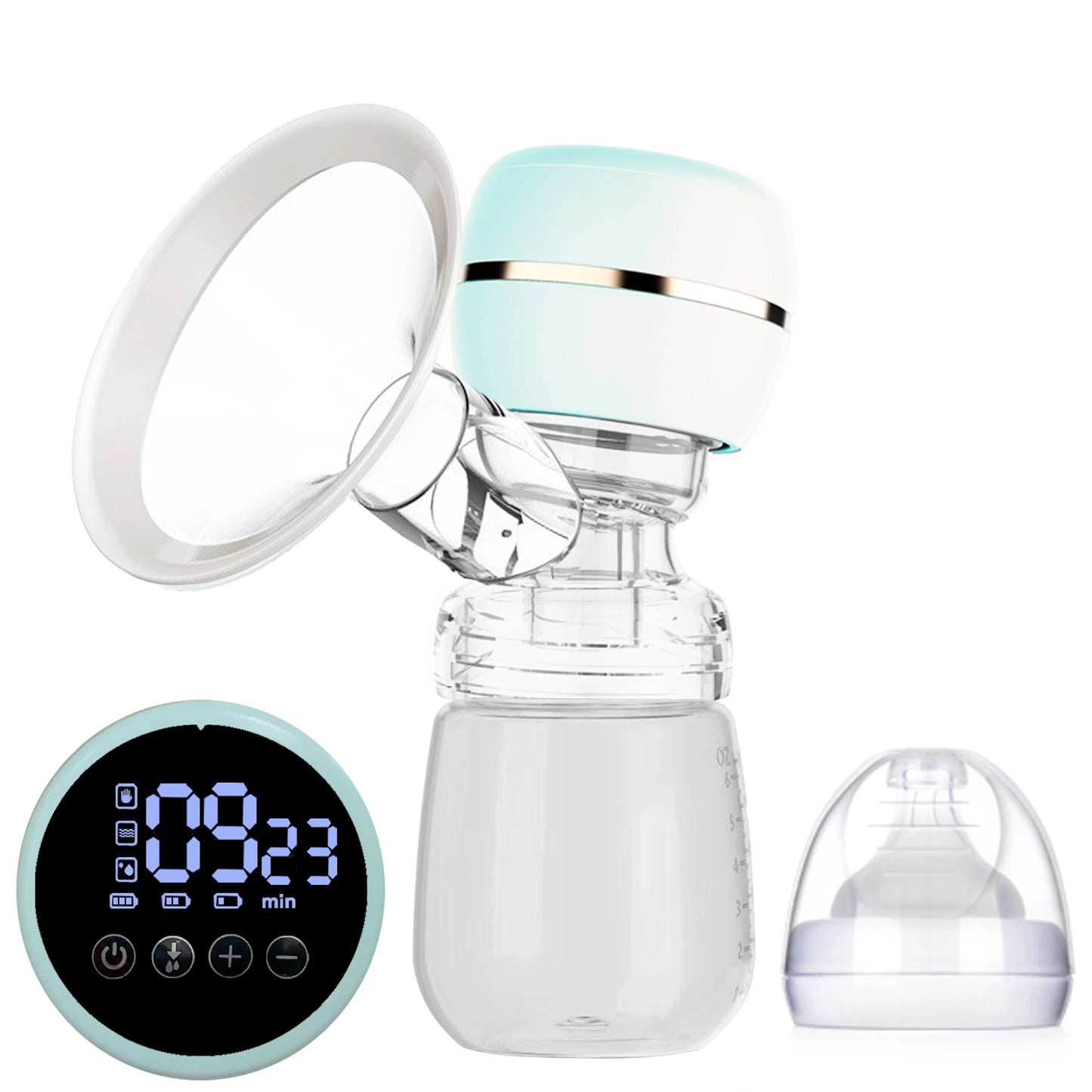 Tire-lait électrique | Mono-Fiole Élégance Argent™